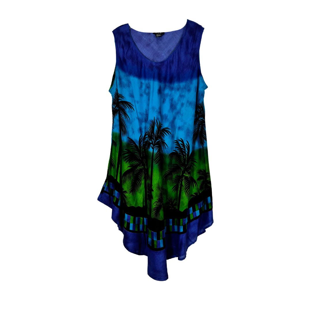 Women's Tye Dye Dress with Palm Tree's