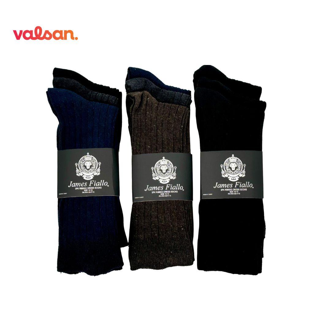 Men's Dress Sock 3 Pairs Asst. Colors