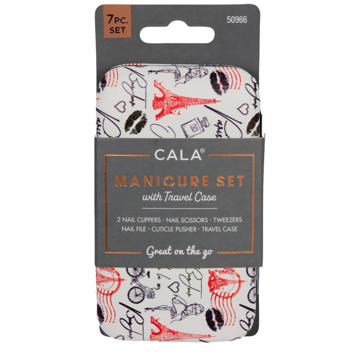 Cala, Manicure Set with Travel Case, 7Pcs