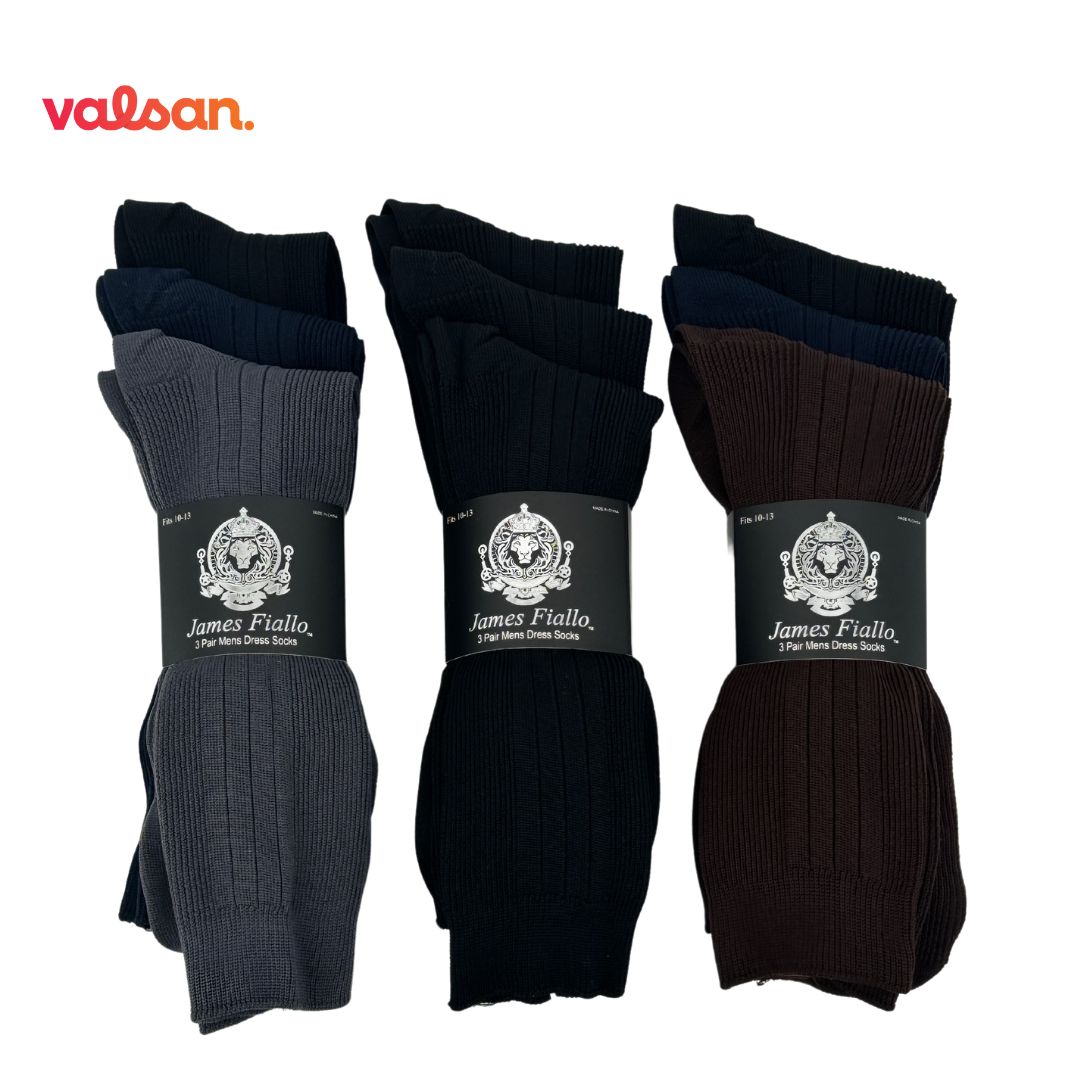 Men's Dress Sock 3 Pairs Asst. Colors