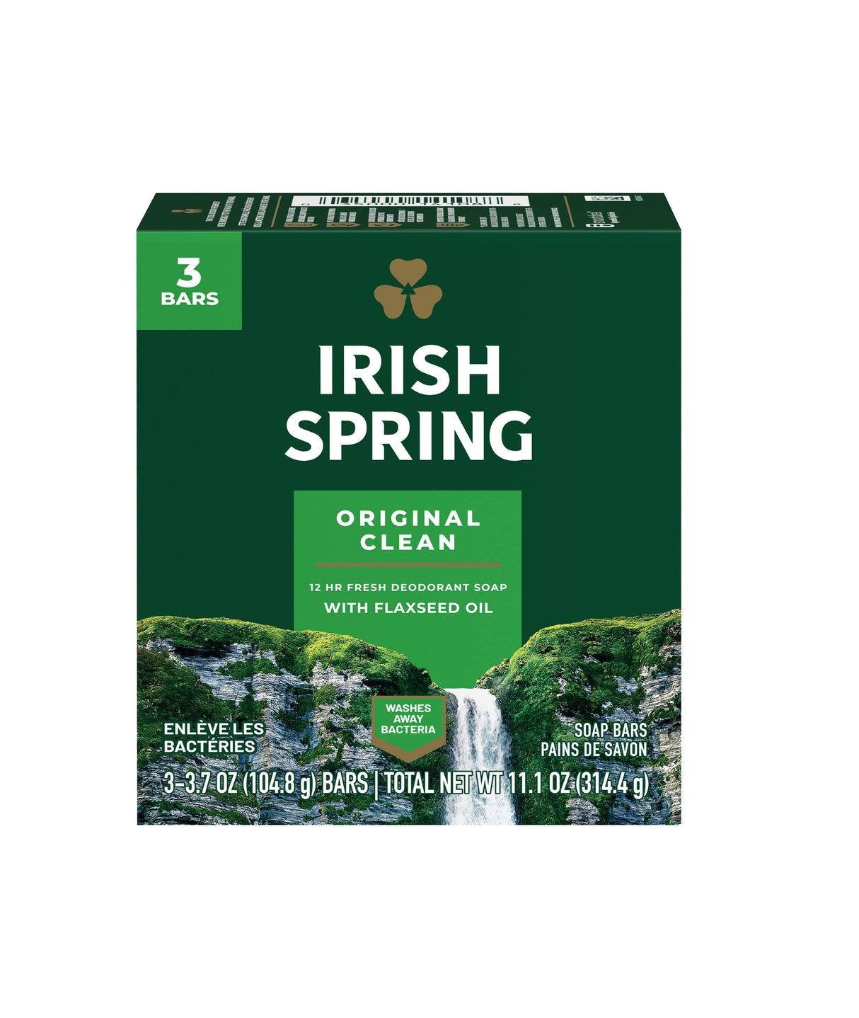 Irish Spring, Jabón de Baño, 314.4 g, 3Pcs