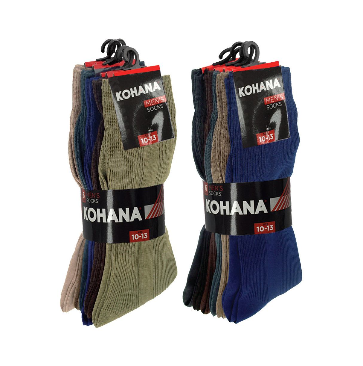 Men's Dress Sock 6 Pairs Asst. Colors