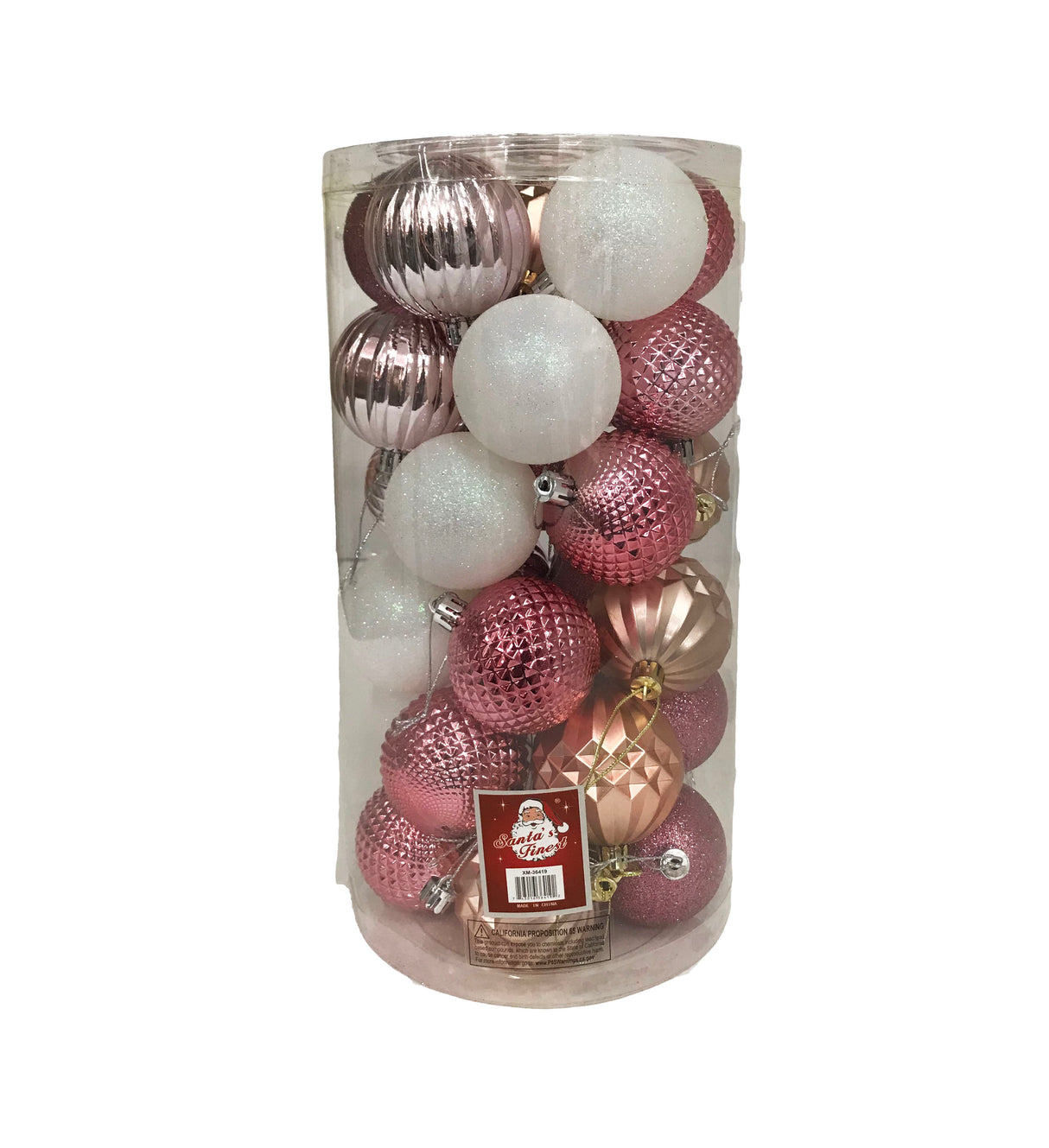 Adorno Navideño, Bolas Plásticas para el Árbol 6 cm, 30 Pcs