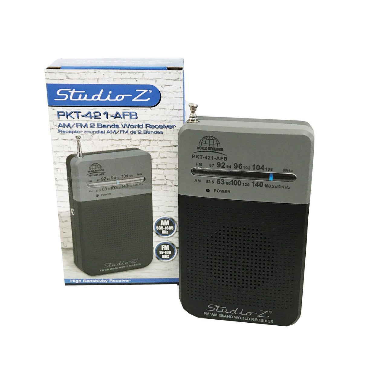 Studio Z, Radio AM/FM, Negro de 2 Bandas