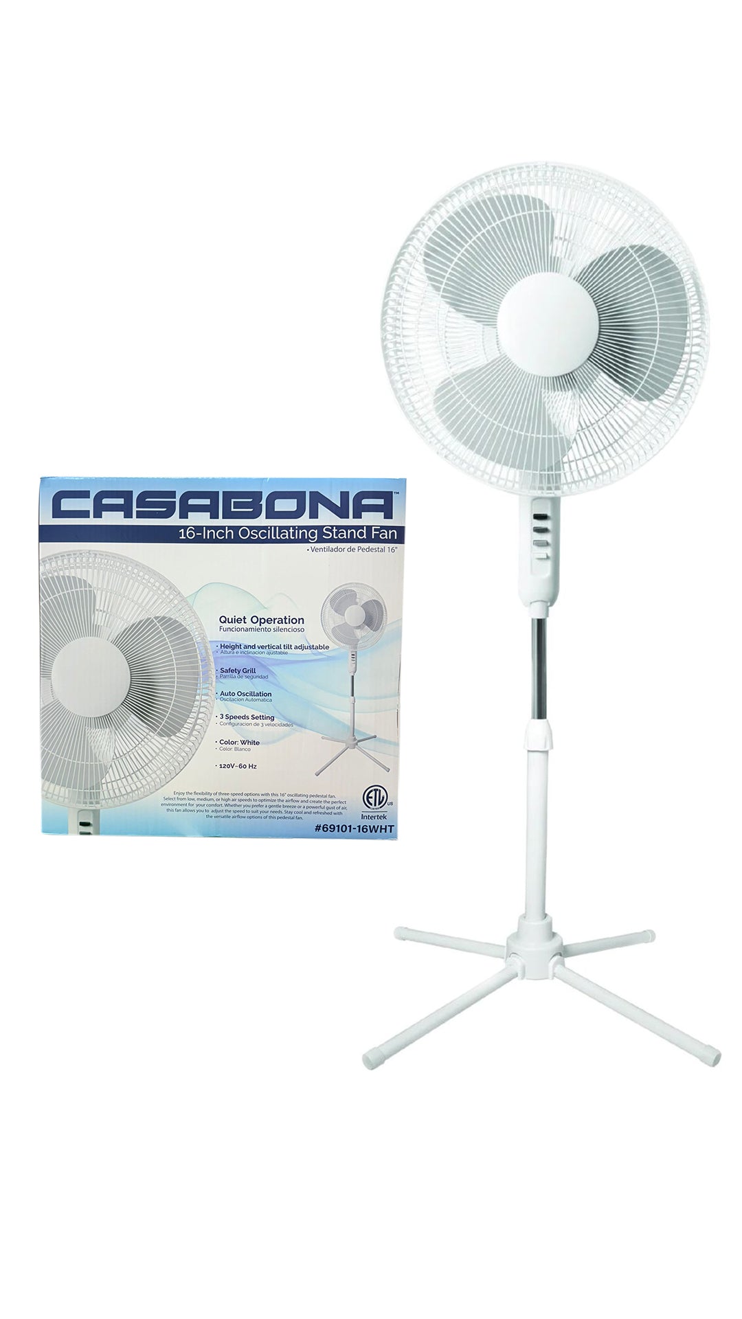 16 Inch Oscillating Stand Fan