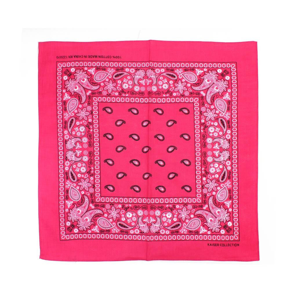 Paisley Classic 100% Cotton Fuchsia Bandana- Valsan Inc