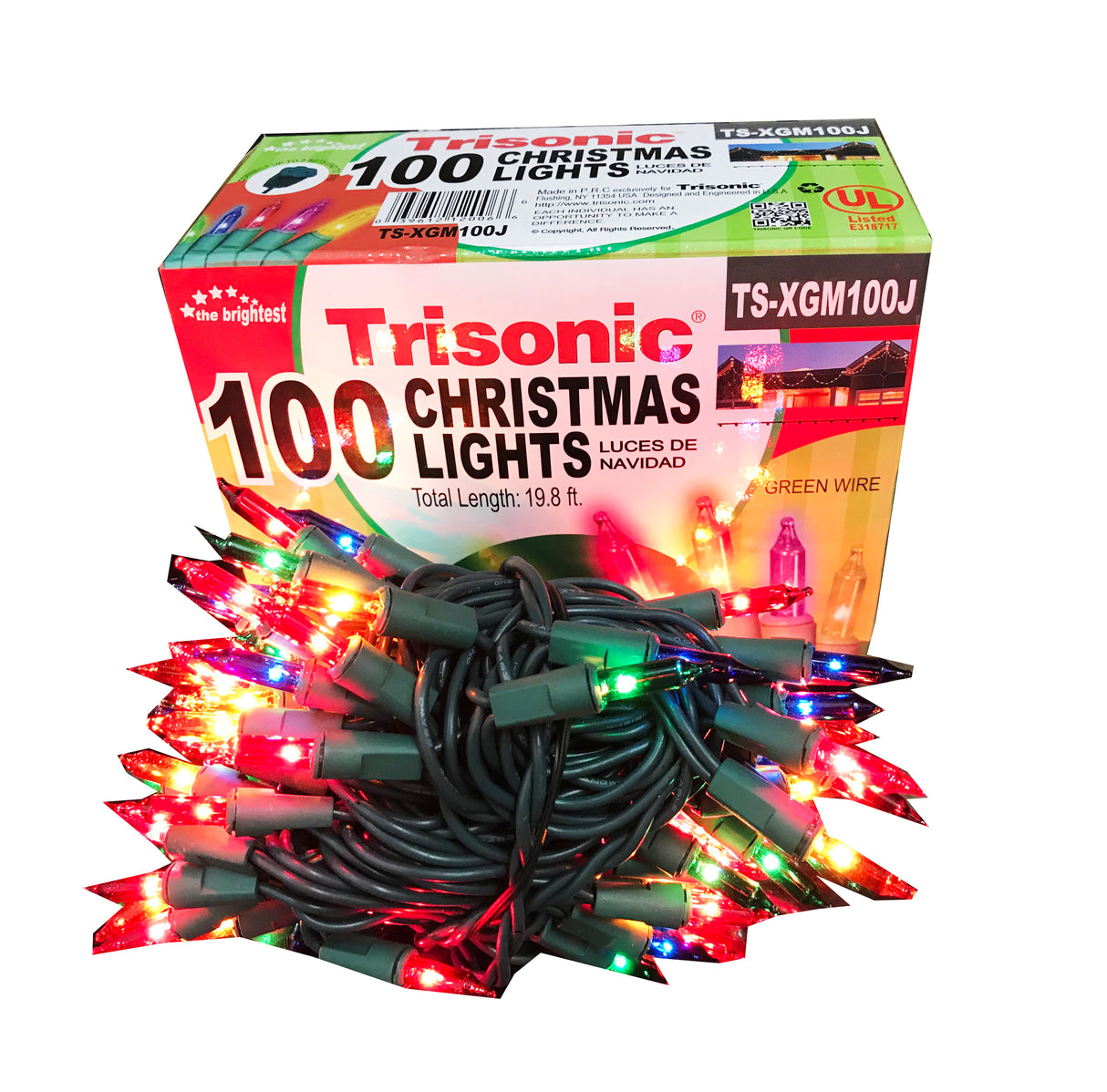Trisonic, 100 Luces de Navidad, Multicolor