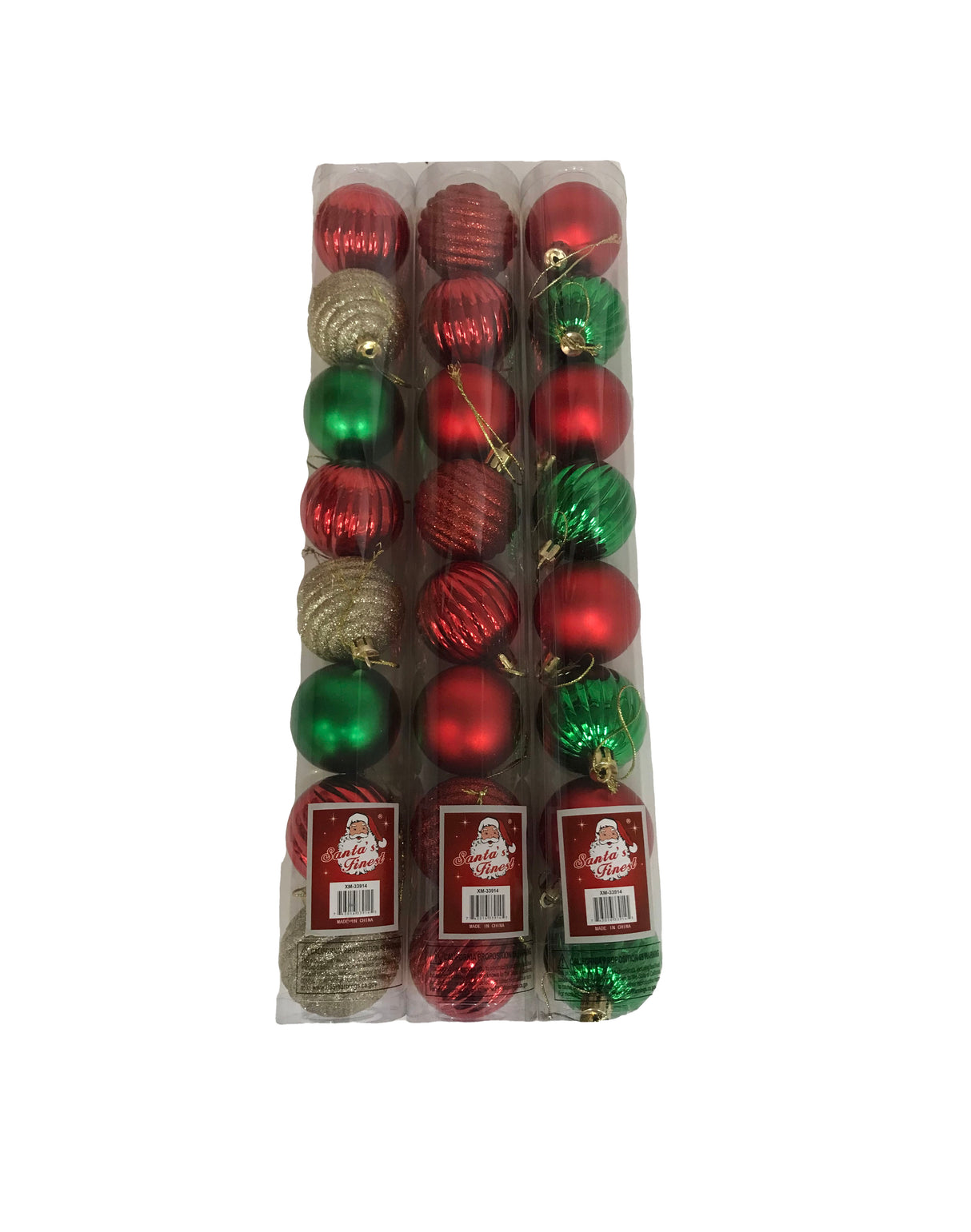 Christmas Ornament, Plastic Balls for the Tree, 8 Pcs