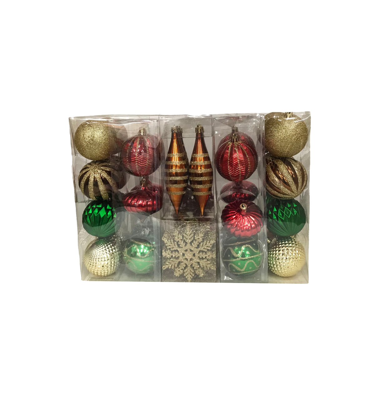 Christmas Ornament, Set of Plastic Balls for the Tree