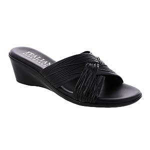 Italian Shoemakers Saylor, Sandalia de Mujer, Black Multi