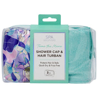 Cala, Set de Turbante y Gorro de Ducha para Viaje