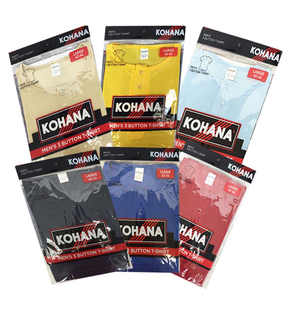 Kohana, Camiseta con botón para hombre de Nylon