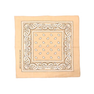 Paisley Classic  100% Cotton Beige Bandana- Valsan Inc