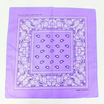 Paisley Classic 100% Cotton Lavender Bandana- Valsan Inc