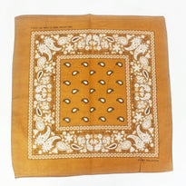 Paisley Classic 100% Cotton Natural Brown Bandana- Valsan Inc