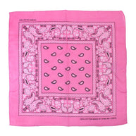 Paisley Classic 100% Cotton Pink Bandana- Valsan Inc