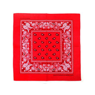 Paisley Classic 100% Cotton Red Bandana- Valsan Inc