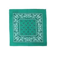 Paisley Classic 100% Cotton Teal Bandana- Valsan Inc
