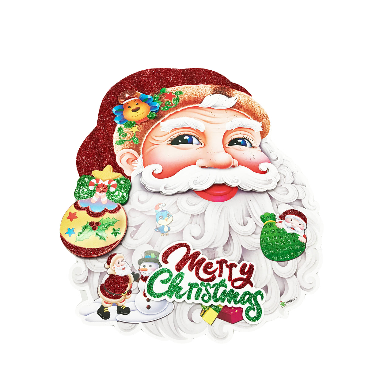 United Merchandising, Adorno de Puerta de Papel, Santa