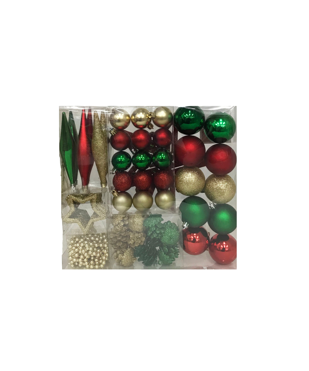 Christmas Ornament, Set of Plastic Balls for the Tree