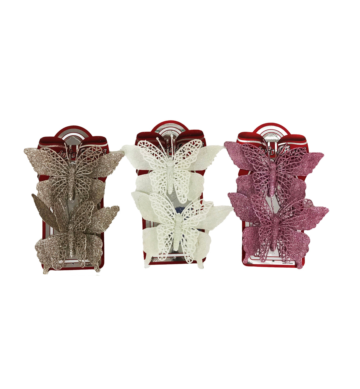 Mariposas, Adorno Navideño, 2 Pcs