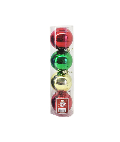 Christmas Plastic Balls, 4 Pcs
