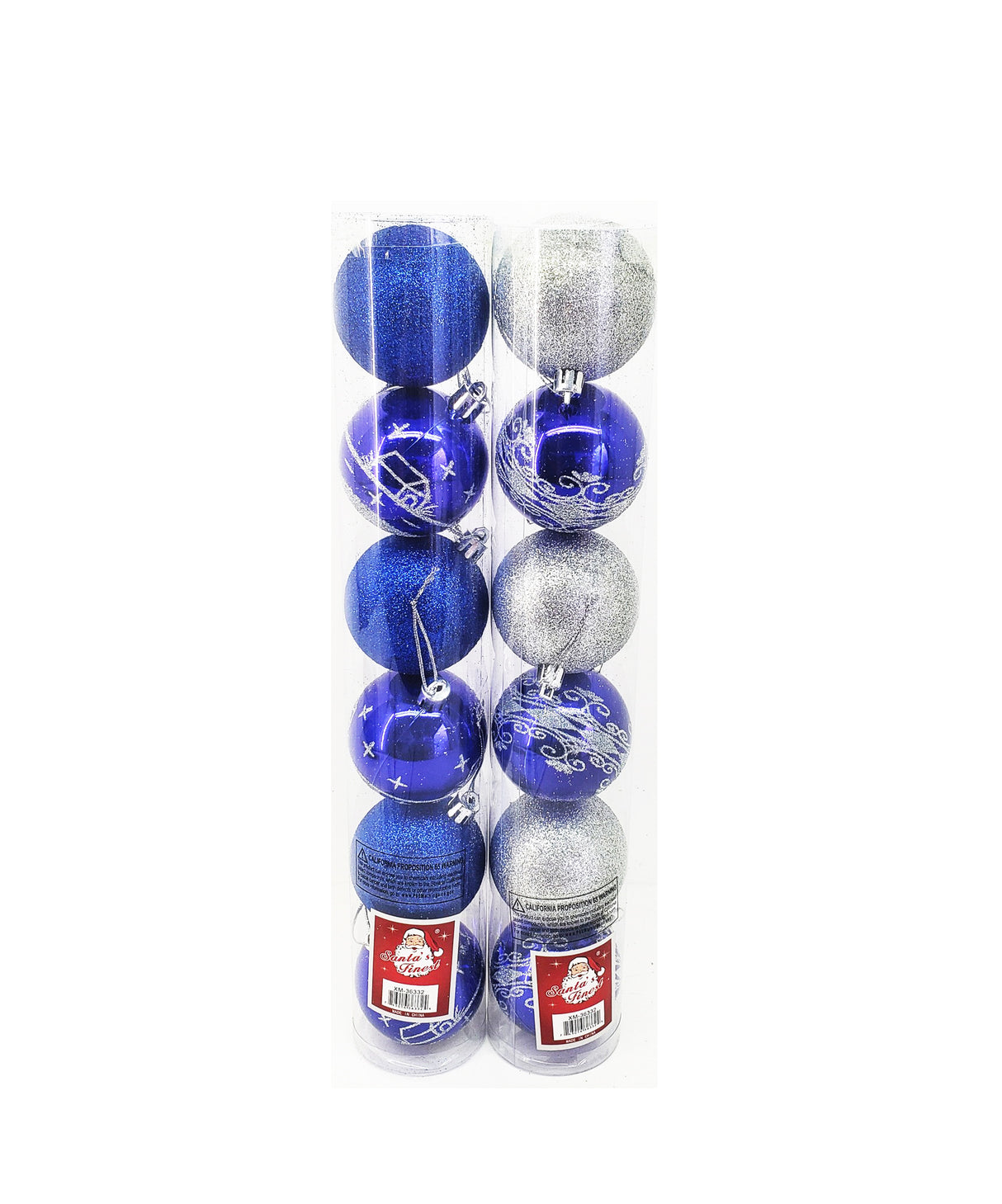 Bolas Plásticas Navideñas, 6 pcs, 6cm